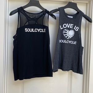Pair of Lululemon / Soul Cycle tank top size L